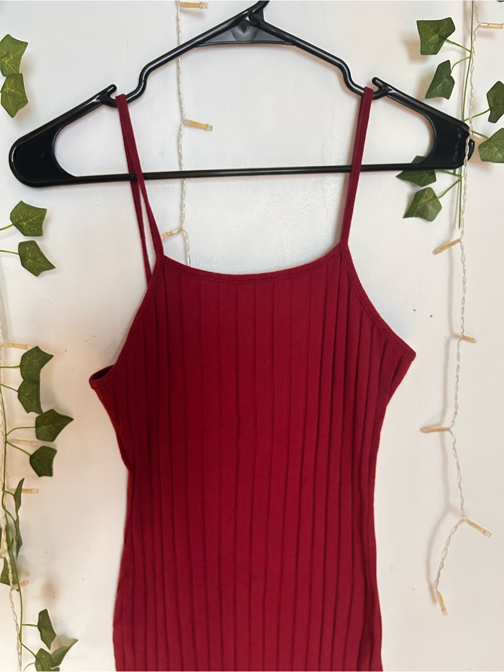Women’s Ribbed Spaghetti Strap Body-con Dress